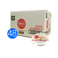 햇반 백미밥, 210g, 48개