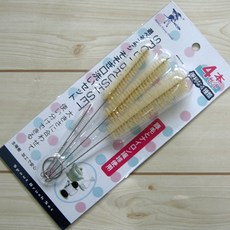 세이와프로 4P 다용도미니병솔 병세척 젖병솔 주전자솔 우유병솔 병닦는솔 물병세척 천연모, 화면색상, 1개