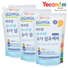 [예꼬맘] 세탁세제 캡리필형 1300ml x 3P 섬유유연제 아기 중성 액체세제, 기본선택:유연제3개[캡리필]