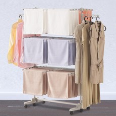 두리펀 바라매 접이식 빨래건조대 6단, W1495×D645×H1400(mm)
