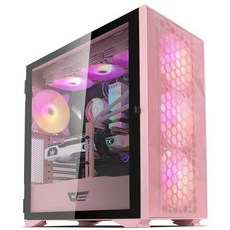 darkFlash DLX21 RGB MESH 핑크 미들타워 케이스 (전면메쉬망)
