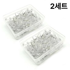 팡스몰 투명 압정 압정핀 푸시핀 50P, 2세트, 2개, 50개입 2세트