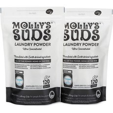 Molly's Suds 몰리스서즈 세탁세제 런드리 파우더 무향 (2.275kg) 2개 Unscented Laundry Powder