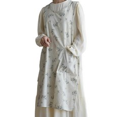 제뉴리스 옆트임 폴로리스트 주방 방수 린넨 앞치마