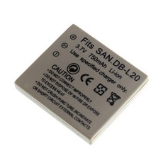 Sanyo Xacti 배터리 DB-L20 VPC-CG65 VPC-CG9 VPC-E1 VPC-E2 VPC-E6, 1개