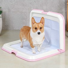 접이식 배변판 강아지 화장실 휴대용 소변판, 1개, 블루 화장실(접이식)+패드