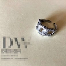 【아침 햇살】반지 세 반지 세 링 실버 트위스트 상감 크리스탈 다이아몬드 크로스 링 링 음식 반지 간단한