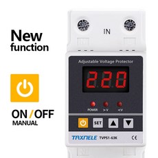 63A 220V Din 레일 조정 가능한 복구 과전압 및 저전압 보호 장치 릴레이, 220V 40A