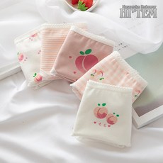 힛템 [5장세트] 복숭아 순면여성팬티
