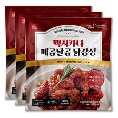 [퀴클리몰] 멕시카나 매콤달콤 닭강정, 3개, 500g