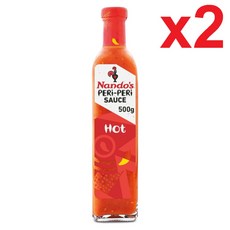 500G 2병 영국 난도스 페리페리 소스 핫 Nando's Peri-Peri Sauce Hot, 2개