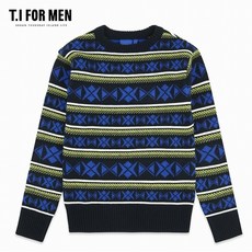 티아이포맨 (T.I FOR MEN) (MOAV) 노르딕 자카드 니트 스웨터(M188MSW592M)