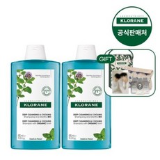 결제시 10% 할인+포토카드 클로란공식 아쿠아민트 딥클렌징 쿨링 샴푸 400ml 2개포토카드+...