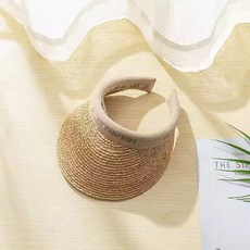 비앙카 명품 밀짚 모자 여성 썬바이저 여름 라탄 라피아 썬캡