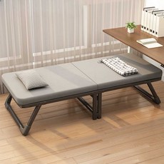 접이식 싱글침대 간이침대 이동식 사무실 공간활용 1인용 접는 베드, 1개, 폭 80CM 두꺼운 사각튜브 라텍스