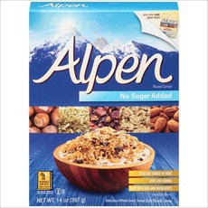 Alpen 알펜 뮤즐리 노슈가 시리얼 397g 3팩