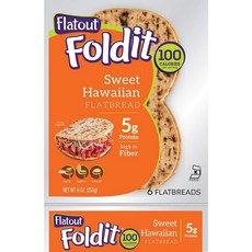 Flatout FLATOUT 플랫 브레드 섬유 Foldit SWEET HAWAIIAN~ 하이 (6개 플랫 브레드 1팩), 선택, 상세설명참조