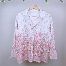 할머니옷 봄여름 라셋 샤링 연분홍 티셔츠 앙상블 세트 어버이날선물