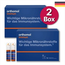 1+1 독일정품 오쏘몰이뮨 액상 이뮨 멀티비타민 orthomol 드링크 60개 2박스 오쏘몰, 2개,
