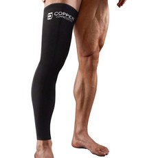 Copper Compression 압축 무릎 종아리 허벅지 다리 보호대 롱 슬리브(싱글)
