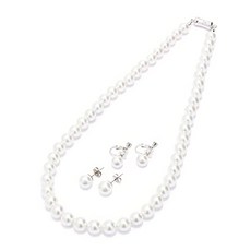 천연진주목걸이귀걸이세트8mm