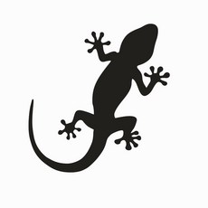 Gecko 도마뱀 파충류 동물 비닐 다이 컷 자동차 데칼 스티커 창문 범퍼 노트북 벽 장식 3 가지 및 20 색상 Avauba, 10x10cm, Light Blue, 1개