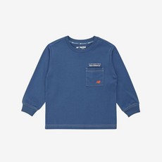 [국내매장] 뉴발란스키즈 OUTDOOR CLUB 일러스트 포켓 긴팔티 NK9BD3611U 블루