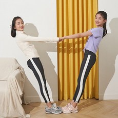 요가피기 YP10122 사이드 라인 레깅스 뉴블랙