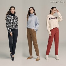 [20F/W 신상품 꿀스판 시즌2]레이지카키 여성 꿀스판 릴렉스 핏 팬츠 3종