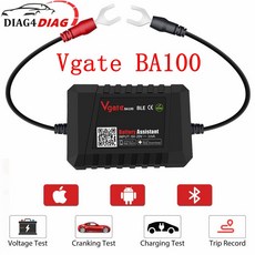Vgate BA100 블루투스 4.0 자동차 배터리 테스터 자동 어시스턴트 분석기 테스트 도구 모니터 iOS 및 안드로이드 12V