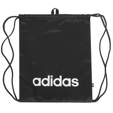 아디다스 LINEAR GYM SACK 헬스 운동 러닝 축구 농구 보조 가방 짐색 신발 주머니, black+white, 1개 black+white, 1개