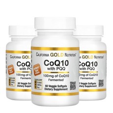 California Gold CoQ10 with PQQ 캘리포니아 골드 PQQ함유 CoQ10 100mg 소프트젤 60개입, 3개, 60정