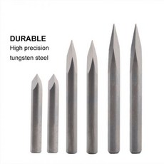 1pcs 삼각형 센터 날카로운 칼 3.175/4/6mm 금속 비취 양각 문자 조각 기계 텅스텐 강철, 01 3.175x20x0.2, 1개