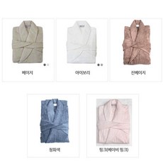 송월타올 40수 프리미엄 호텔가운 까운 잠옷 순면 타올가운, S, 진베이지