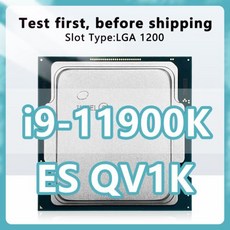 코어 i9-11900K ES QV1K CPU 14nm 8 코어 16 스레드 3.4GHz 16MB 125W 11 세대 프로세서 소켓 Z490 마더보드용 LGA1200 - 11900k