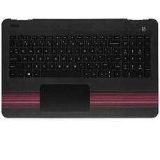 HP Pavilion 15-AU 15-AW 15-AL TPN-Q172 Q175 노트북 손목 받침대 상단 케이스/하단 기본 커버 키보드 백라이트 포함, [07] Red No Backlight