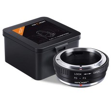 K&F Concept 마운트 어댑터 FD-FX 렌즈 마운트 어댑터 캐논 FD 마운트 렌즈 - FUJIFILM 후지 필름 X마운트 바디용 렌즈 어댑터 마운트 변환 어댑터, 1개