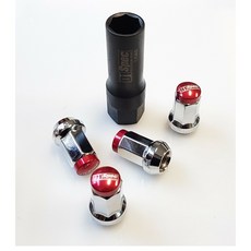 하이브-유통 D1 스펙 휠 도난방지 잠금 너트 락너트 자동차, D1레드, 1개