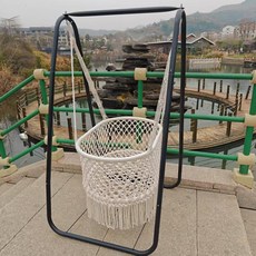 전동 요람 흔들 침대 스윙, 1인용 베이지 90cm 대형 요람