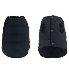 강아지겨울옷 애견 패딩 조끼 블랙 1P 애견 외출 산책, S