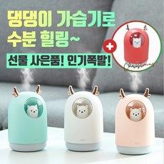 댕댕이 미니가습기 휴대용 led USB 무드등 가습기, 레드(크리스마스)