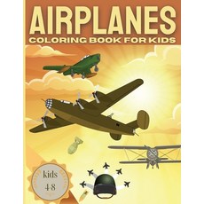 AIRPLANE Coloring Book For Kids kids 4-8 Paperback, Serban Bogdan, English, 9781215186413