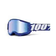 100% Strata 2 모토크로스 및 산악 자전거 고글 - MX MTB 레이싱 보호 안경 마세고 투명 렌즈 141855, Blue