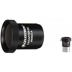 SEST 5 6 8 9.25 11 14 검은 색 (93633-A) 및 93625 범용 1.25 인치 카메라 T 어댑터가있는 Celestron T- 어댑터