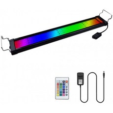 RGB 아쿠아리움 후드 조명 8W 색상변경 LED 어항등 연장 브라켓 및 해수 담수식물 해양스펙트럼 조명을 위한 리모컨 적용