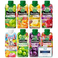 가고메 야채생활 100 Smoothie 330ml 모둠 12개 세트 [각 2개 x 6가지 종류] 캡 부착 종이팩 야채 음료 스무디 [계절상품은 저희 가게에 맡겨드립니다]
