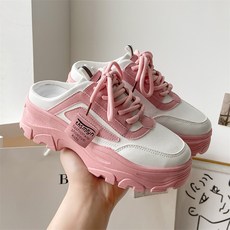 ANYOU 여성 통굽 운동화 키높이 스니커즈 반슬리퍼 블로퍼 패션뮬운동화 5cm
