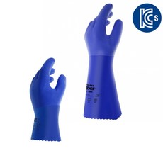 무소음트렌치 공업용 PVC 산업용 내화학 기름장갑 1켤레, 1개