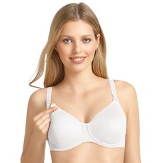 Anita 임산부 여성용 극세사 언더와이어 수유 브라 #5068 화이트.