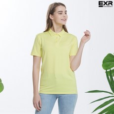 [EXR] 여성 솔리드 카라 티셔츠 옐로우